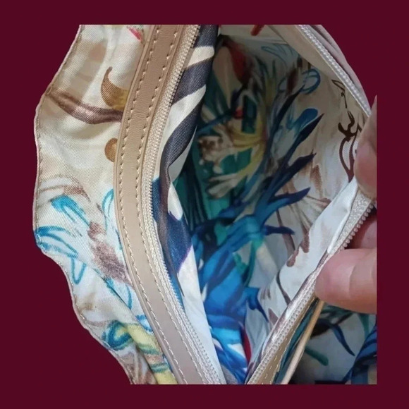 Sharif 1827 shoulder bag & travel tote bag floral pattern  set of 2 - Picture 7 of 16